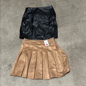 Black and Tan Women's Skirt Set
